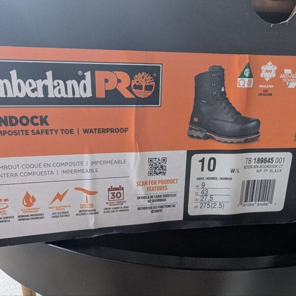Timberland Men's 8" Boondock Composite Toe WP-m 8 in Boondock CT WP   Size 10 - Picture 8 of 9